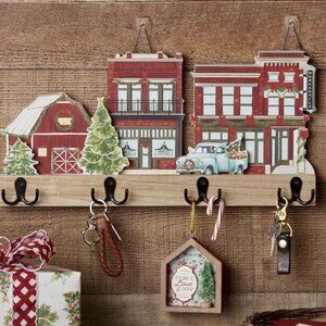 Pioneer Woman Mercantile Shop & Barn Wall Rack Holiday Decor with Hooks